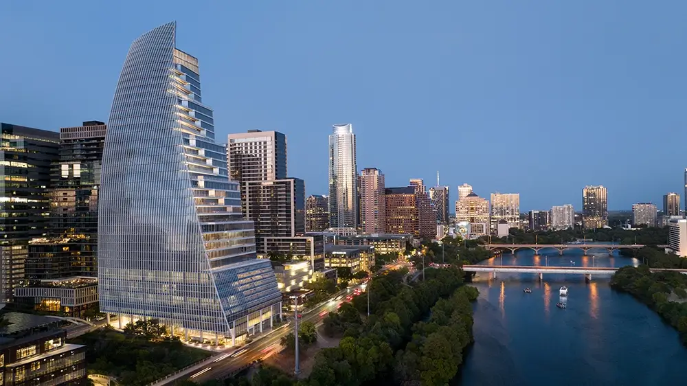 Pelli Clarke & Partners have created a high-rise office tower with ...