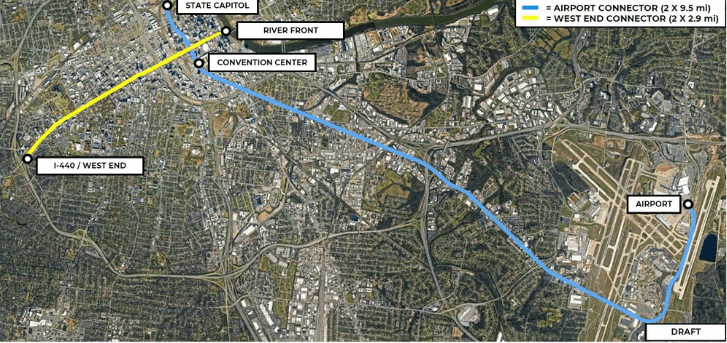 See the expanded map of the Boring Co.'s Music City Loop