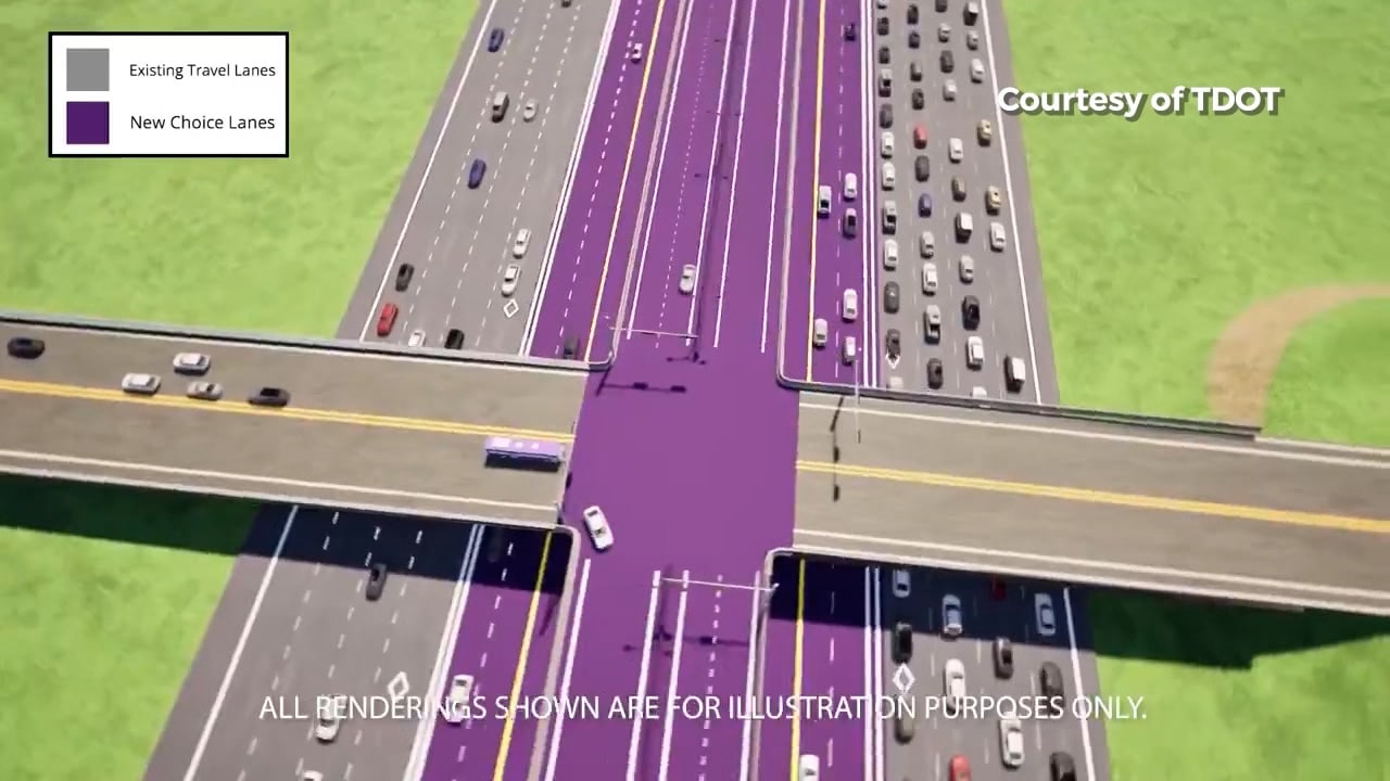 Deadline nears for public feedback on TDOT's Choice Lanes along I-24