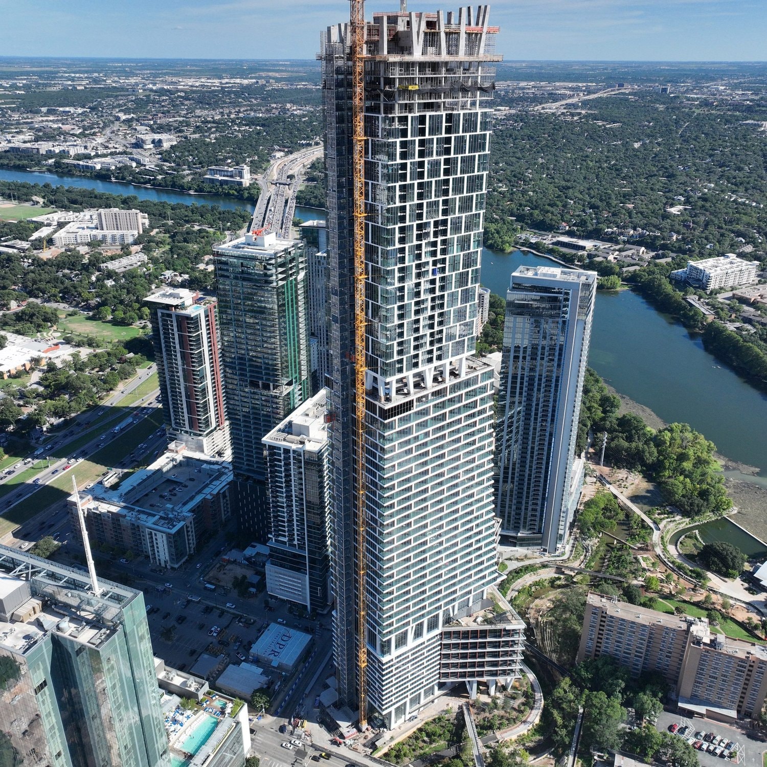 Photos show Texas's Waterline skyscraper nearing completion ...