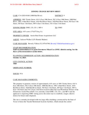 04 C14-2024-0160 - 1000 Red River Street; District 9 - Staff ...