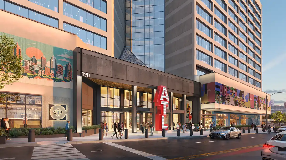 The Center Atlanta downtown building, CNN tower - e-architect