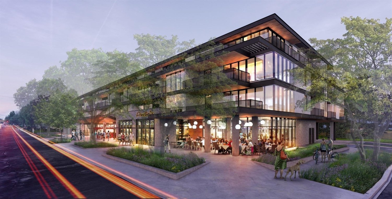 New modern mixed-use building being built in Austin. Overall, I ...