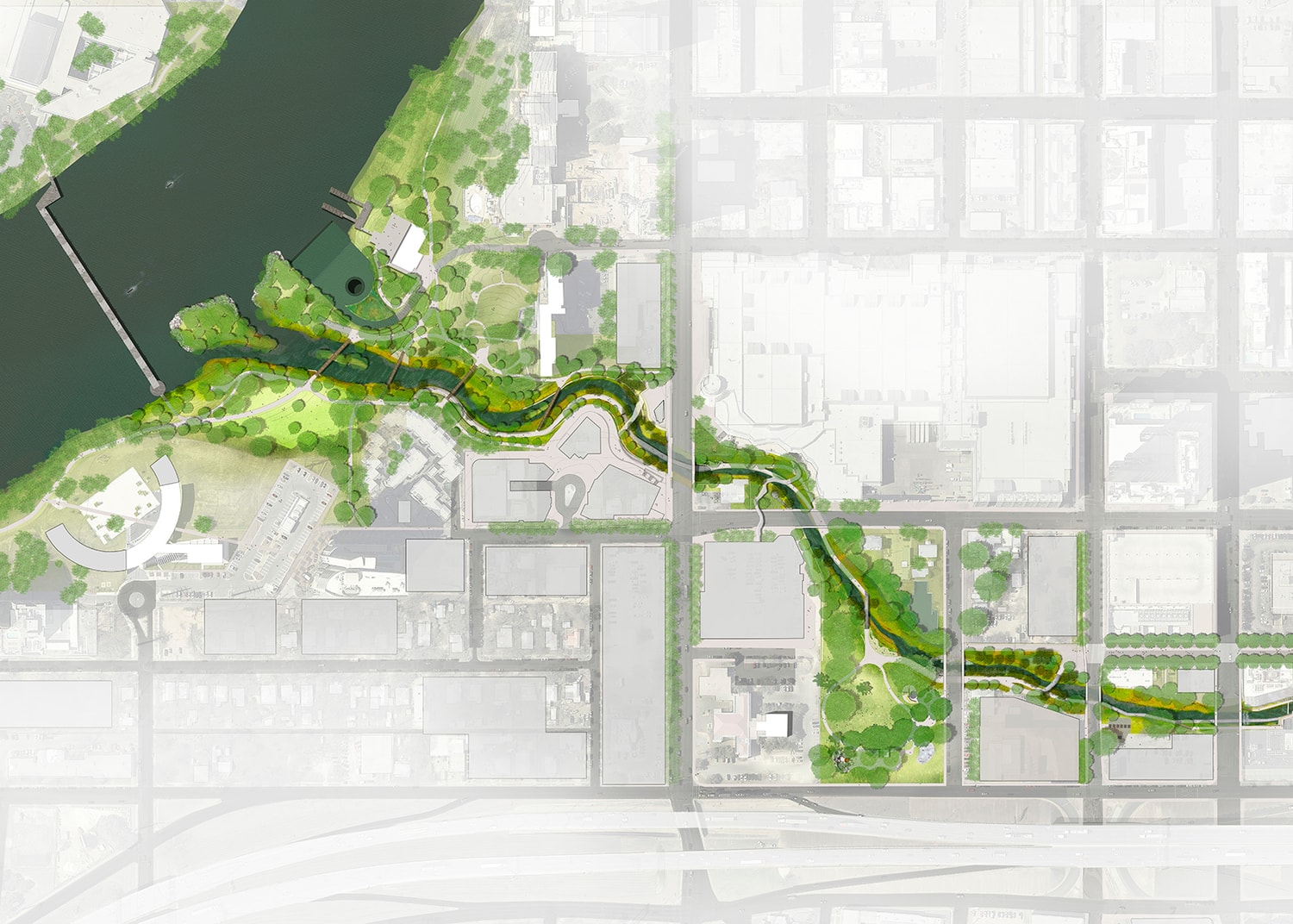 Michael Van Valkenburgh Associates Inc | The Confluence at Waterloo Greenway